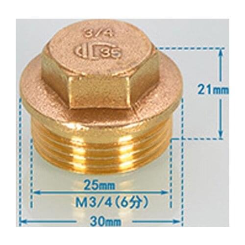 WASOURLF Male adapter 3/4 male thread End Cap accessories