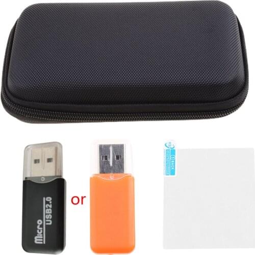 Retro Game Console Protection Bag Storage Handbag Carrying Case Box for RG351v Game Host Card Reader Tempered Film Accessories