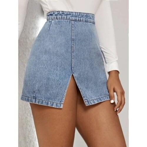Womens Summer Fashion Sexy Slim Fit Denim Skirt Mini Jean Skirt