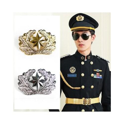 Security Guard Cap Badge Big Cap Overalls Seaman Accessories High Quality Military Badge Accessories Medal Aviator Cap Badge