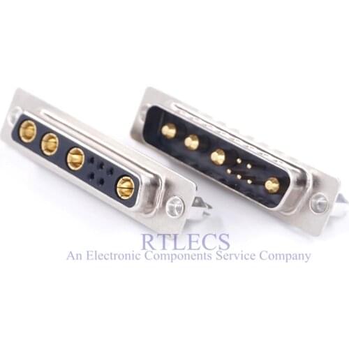 1 piece High Power 30A 9W4 D-Sub Connector Combo Male Female Plug Receptacle Signal 5 + 4 Power Panel Mount Wire Solder Cup