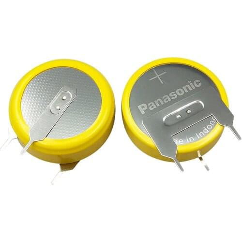12pcs/lot Panasonic CR2477 3V Lithium Battery High Performance High Temperature Resistant Button Batteries Cell with Solder Pins