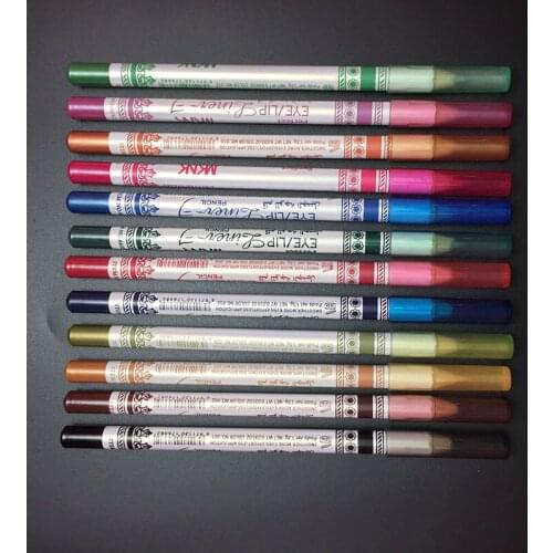 New 12 Pcs/SetMake Up Eyeliner PencilEyes Makeup Tools Mixed ColorsWaterproof Eye Liner