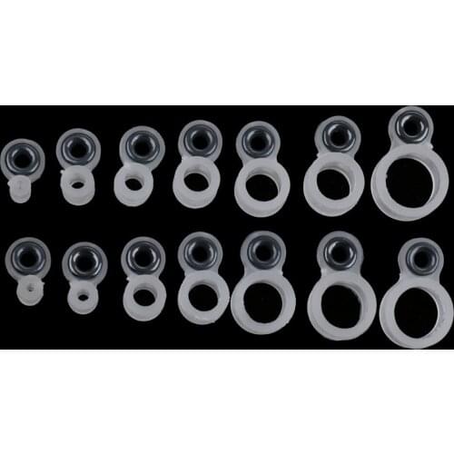 14Pcs/set Silicone and Ceramic Fishing Rod Guides Rod Repair Kit DIY Rod Tip Eye Rings - 14 DIFFERENT SIZES