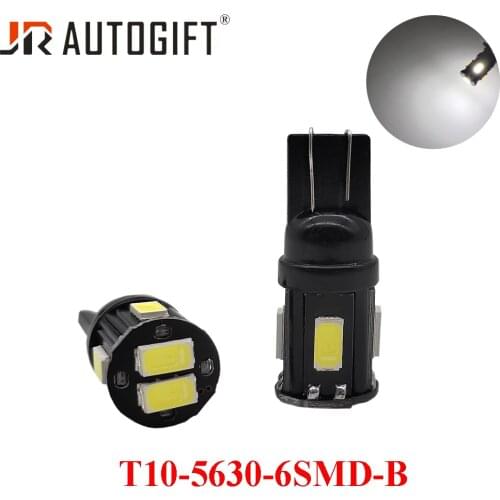 200PCS Car styling LED 194 168 T10 W5W 5630 5730 6SMD LED Chip Car Interior Lights Reading Map Dome Lamp Auto Bulb 12V/24V White