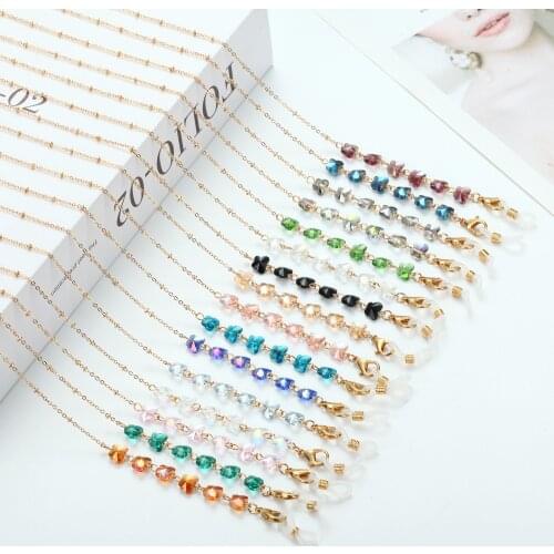 ZV 1pcs Mask Hanging Chain Anti-slip Chain For Women Jewelry Polymer Trendy Sunglasses Necklace Eyewear Lanyard For Mask