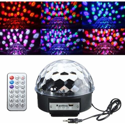 Jiguoor Digital LED RGB Crystal Magic Ball Effect Light for Christmas Halloween Stage Party Disco DJ Bar Lighting AC110V-240V