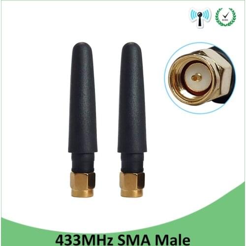 20pcs 433MHz Antenna 3dbi SMA Male Connector 433 MHz Directional Antena Small Size Waterproof Antenne for Lorawan watermeter