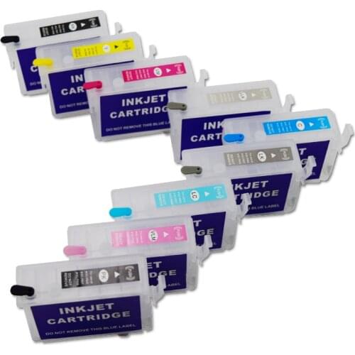 30ml 9color T760 Refill Ink Cartridge With Auto Reset Chip for Epson SureColor P600 Inkjet Printer