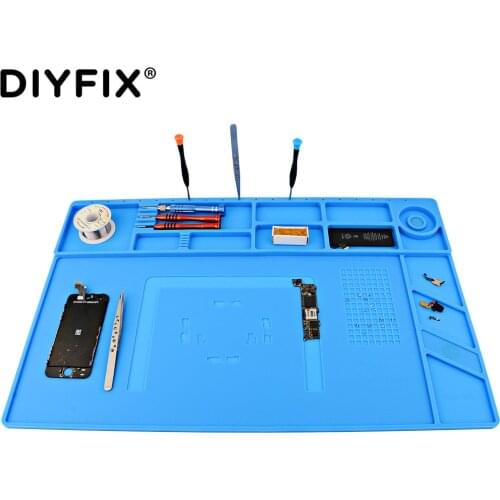 DIYFIX 56x36 CM Magnetic Heat Insulation And Anti-Static Repair Aat For Mobile Phone Repair Electronic Components Work Mat