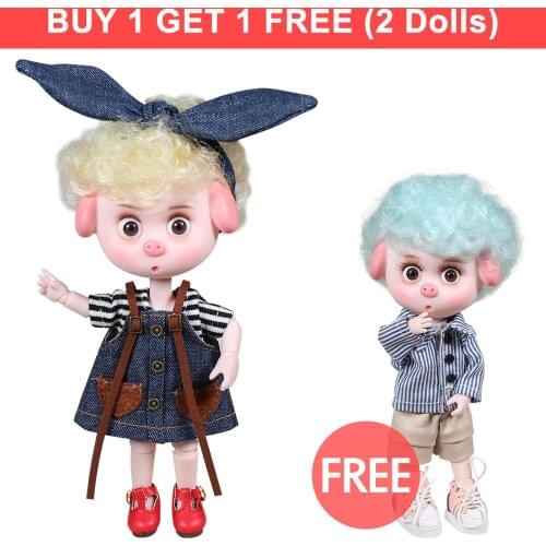 Dream Fairy 1/12 BJD 26 joint body ob11 mini doll with clothes shoes 14cm Cute children gift toy DODO DOLL