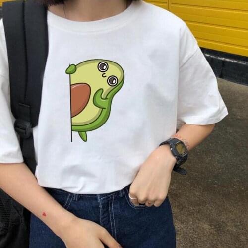 Fashion Print T Shirt Women Tops Summer Casual Fruit Funny Tee Shirt Femme Avocado Short Sleeve Harajuku Shirt Camiseta Mujer