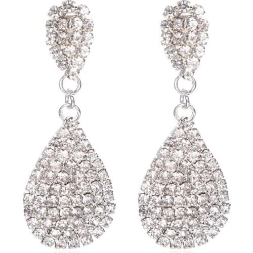 Fashionable And Exquisite Accessories Popular Pop Welding Rhinestone Drop Earrings Earrings 180623-4