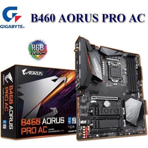 New Gigabyte B460 AORUS PRO AC Motherboard LGA 1200 DDR4 128GB PCI-E 3.0 M.2 ATA III PC Desktop HDMI-Compatible PCI-E 3.0 ATX
