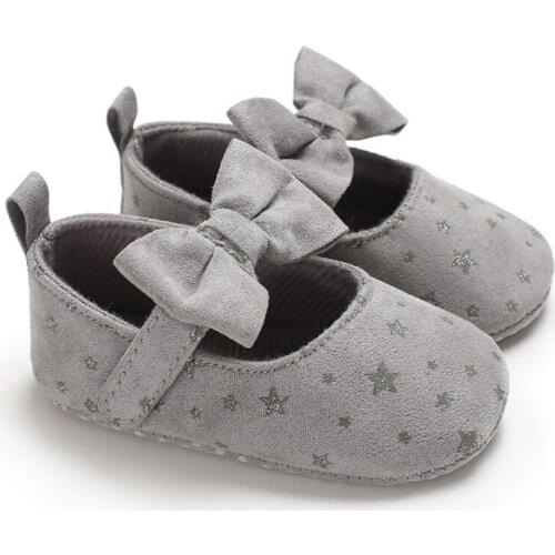 Bowknot Newborn Baby Girl Shoes Spring Star Print Cotton Baby Shoes First Walkers Comfort Casual Baby Girl Shoes