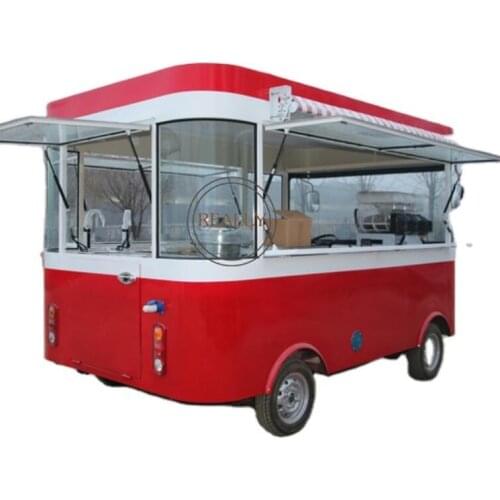 Outdoor Street Donut Fast Food Truck Mobile Kitchen With Catering Equipment Hot Dog Coffee Bubble Tea Trailer Cart for Sale