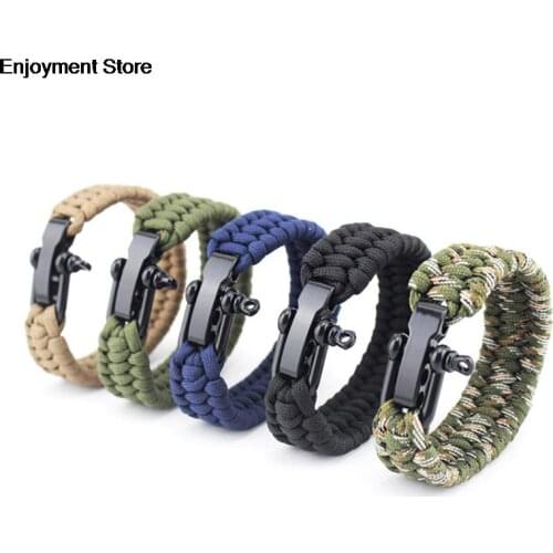 Hiking Tactical Survival Braided Camp Equipment Rescue Umbrella Rope Outdoor Bracelets Parachute Cord Camping rope
