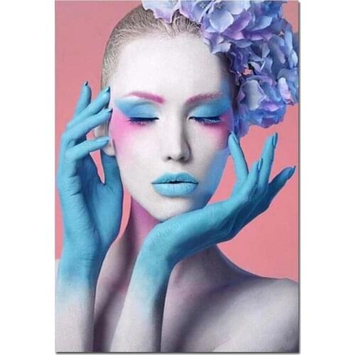 Full Diy Diamond Painting Woman Portrait Diamond Dot Mosaic Embroidery Picture Crystal Rhinestone Sticker Decal Wall Art Craft