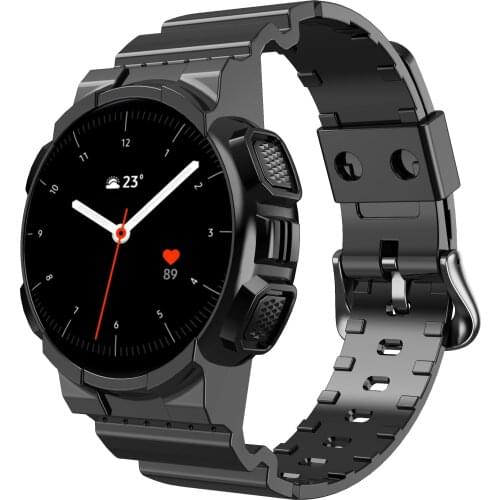 Transparent Band+Case for Samsung Galaxy Active 2 Newest Sport TPU Strap for Galaxy Active 2 44mm Wristband