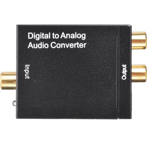 RCA Output Audio Amplifier Digital Optical Toslink Coaxial Signal to Analog Stereo Audio Converter Adapter +Cable