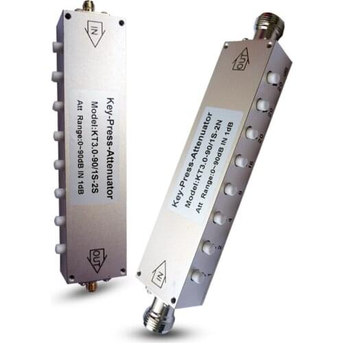 SMA / N type RF adjustable signal attenuator 0-90db step / key adjustable