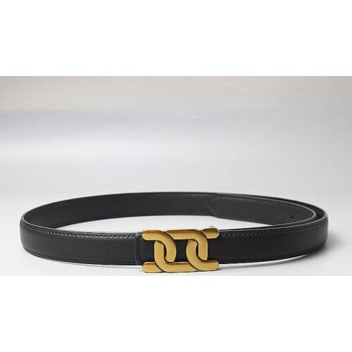 Trousers Jeans Belt women leather cow leather Korean summer pink black yellow simple versatile belt