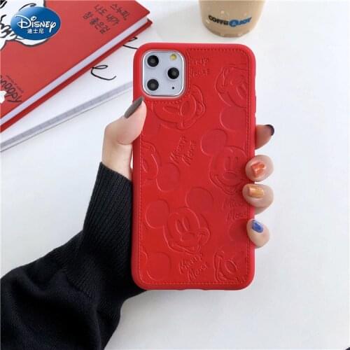 DISNEY 2021 Mickey Silicone Case for IPhone 11 Pro Xs Max iPhone 12 12PRO 12PROMAX Official Liquid Silicon 360 Full Cover