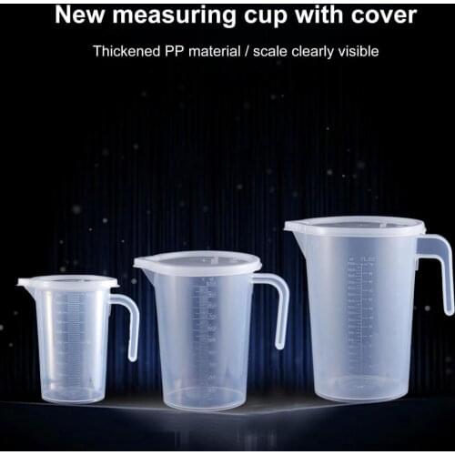500ml/1000ml/2000ml Heat-resistant Measuring Cup Strong Toughness Plastic Clear Scale Portable Measuring Jug for Daily Use
