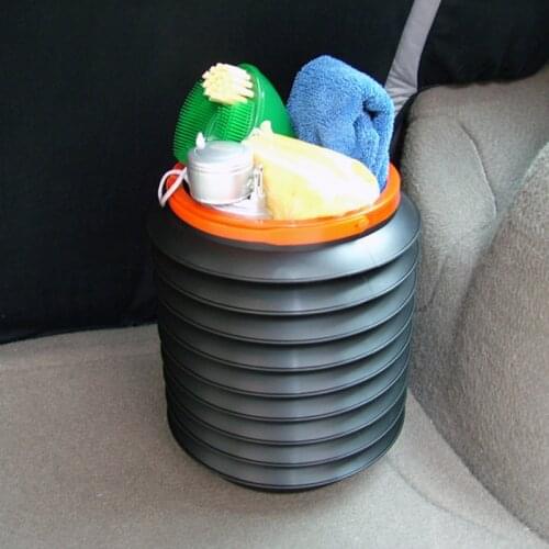 Universal Auto Car Foldable 4L Storage Bucket Trash Bin Organizer Storage Box Car Trash Can Rubbish Gargage Holder