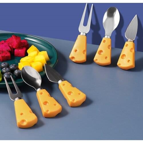 1PC Stainless Steel Tableware Creative Cartoon Spoon Dessert Fruit Cake Cheese Fork For Household Kitchen Kid Tableware Supplies