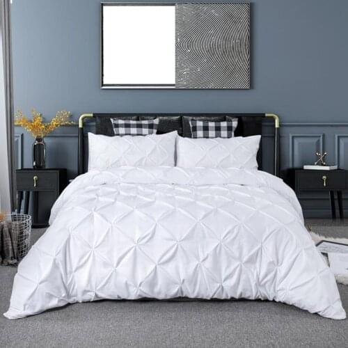 25 Bedding Set Modern Duvet Cover Set Full Twin Bed Brief Bedclothes Pinch Pleat Comforter Bedding Sets No Sheet