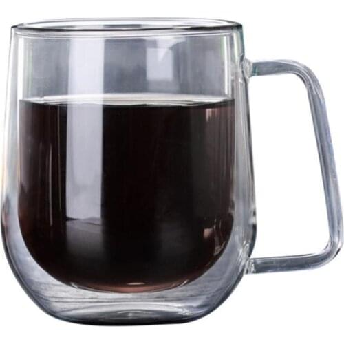300ml Double Wall Heat Resistant Glass Cup Milk Juice Tea Insulation Drink Mug для кухни