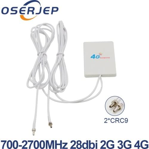 2* Crc9 4g Lte Pannel Antenna Connector 3g 4g Router Anetnna With 2M 3M 5M Cable For Huawei 3g 4g Lte Router Modem Aerial