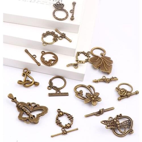 Bronze Color OT Toggle Buckle Connectors Fit Bracelet Necklace Clasps DIY Jewelry Findings Accessories