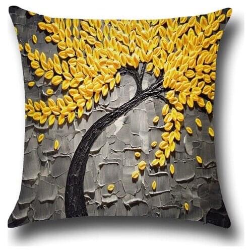 Nordic Style Cushion Decorative Pillows Cover Oil Painting Throw Pillows Case Flower Geometric Cushions Cover for Sofa 45x45