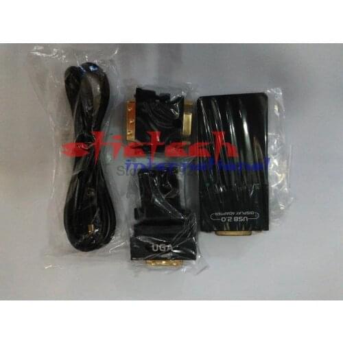 By dhl or ems 10pcs USB 2.0 UGA Multi-Display Adapter Supporting DVI+VGA+HDMI (Max. resolution: 1920*1080)