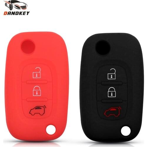 Dandkey Remote Silicone Car Key Case Cover 3 Buttons For Mercedes Benz Smart Fortwo 453 Forfour 2015 2016 2017 For Renault Key