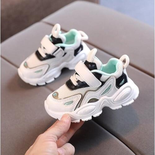 Children Casual Shoes Mesh Toddler Girls Boys Running Shoes Air Cushion Damping Boys Sneakers Soft Bottom Kids Sports Shoes
