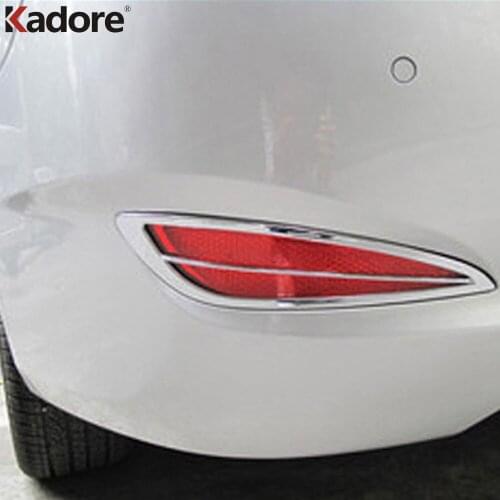 For Hyundai Accent i25 Hatchback 2011 2012 ABS Chrome Rear Foglight Cover Trim Fog Lamp Light Frame Trims Car Accessories 2pcs