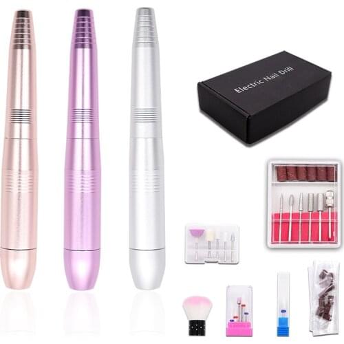Electric Nail Drill Pen Manicure Machine Portable Nail File Drill Grinder Manicure Equipment Pedicure Tools Kit Nail Art Tools