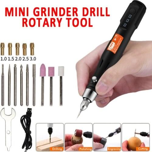 Electric Mini Grinder Drill Rotary Tool USB Engraving Pen Electric Drill Grinder Set Engraver Pen Drill Bits Set 15000rpm