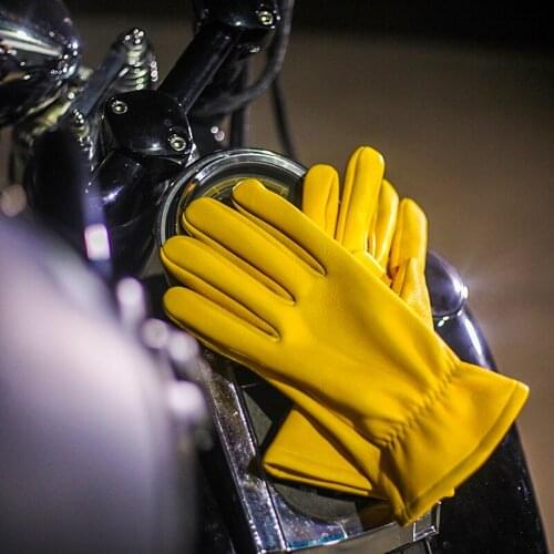 GL-LP Super Offer! Genuine 1.5mm Thick Deer Leather Glove Good Quality Deer Leather Durable Rider Gloves 3 Sizes