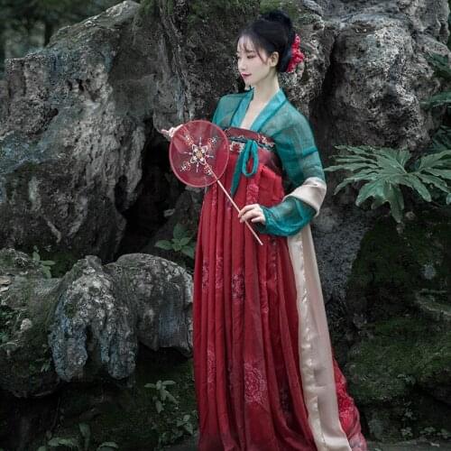 Antique Korean dress womens chest-skirt thin daily summer style Chinese style improved super fairy element antique fairy skirt