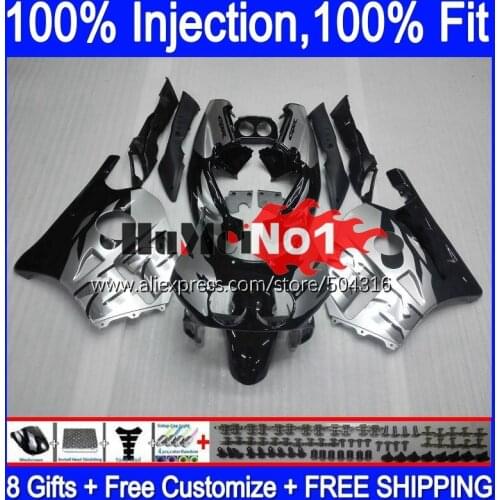 Injection Body For HONDA CBR250RR CBR 250 RR MC19 1988 1989 134MC.9 CBR250 RR CBR 250RR 250R 88 89 OEM Fairing Kit silvery black