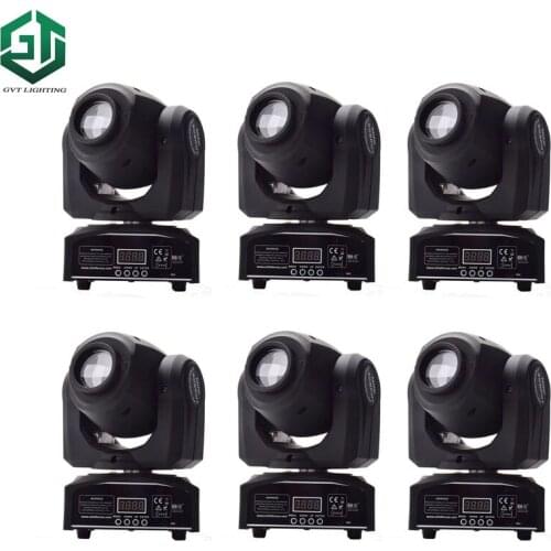 6pcs/lot hot sell 30W mini led spot moving head light DMX512 stage dj 30W gobo moving heads disco light