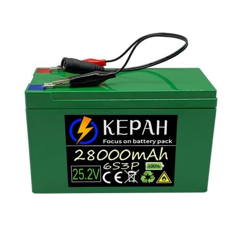 Batterie lithium - ion 6s3p 24V 28ah 18650, 25,2v 28000mah