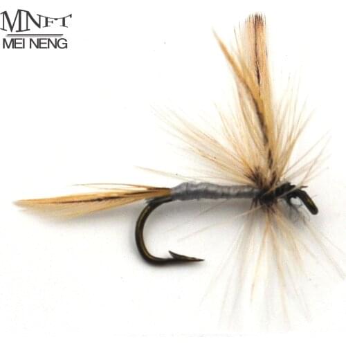 MNFT 10PCS 10# Dun Fly Fishing for Trout Fishing Dry Hook May fly