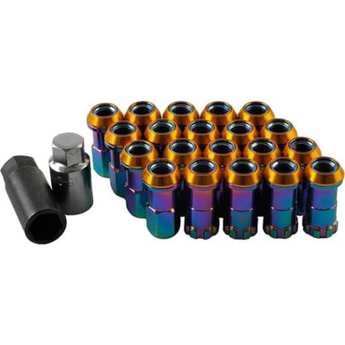 20PCS Racing Car Modification R40 Tire Nut M12x1.5 Wheel Lug Nuts for Honda, Toyota, Mitsubishi, Hyundai, Mazda, Kia,Subaru