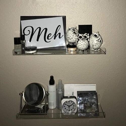 Acrylic Floating Wall Shelf Kids Invisible Rack Shelf Display Organizer