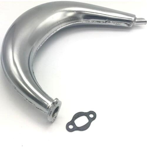 New Like Banana Muffler Exhaust Pipe Chrome W/ Gasket 49cc 50cc 60cc 66cc 80cc Motorized Bicycle Bike Parts